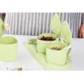 Bamboo Fiber 2 Compartments Seasoning Box